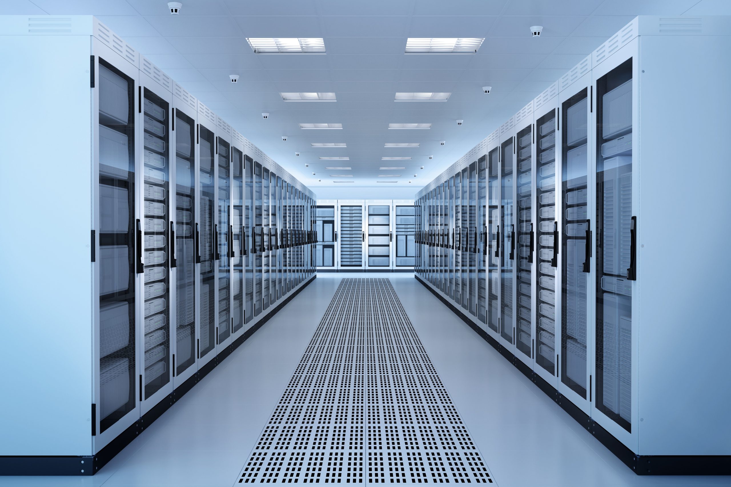 Centro de datos con servidores e infraestructura tecnológica para inteligencia artificial